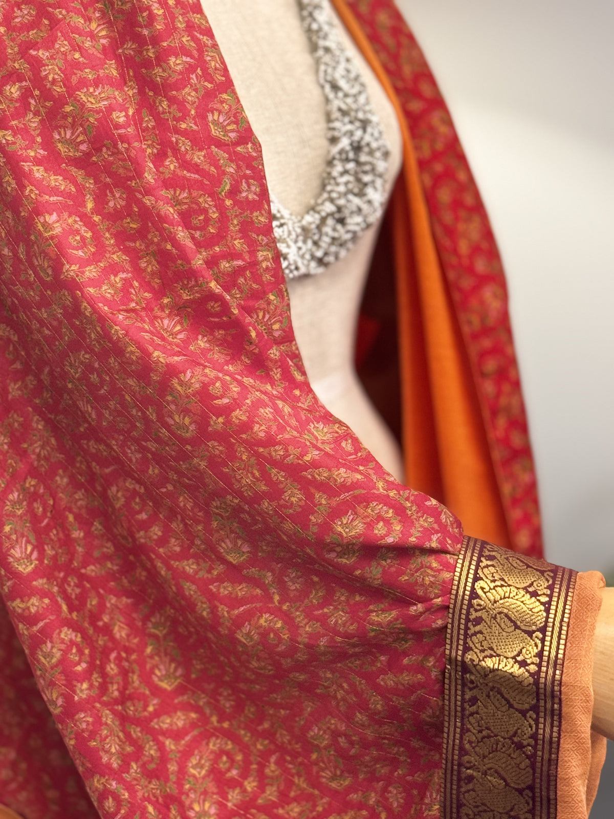 Deepshikha Upcycled Sari Reversible Shawl