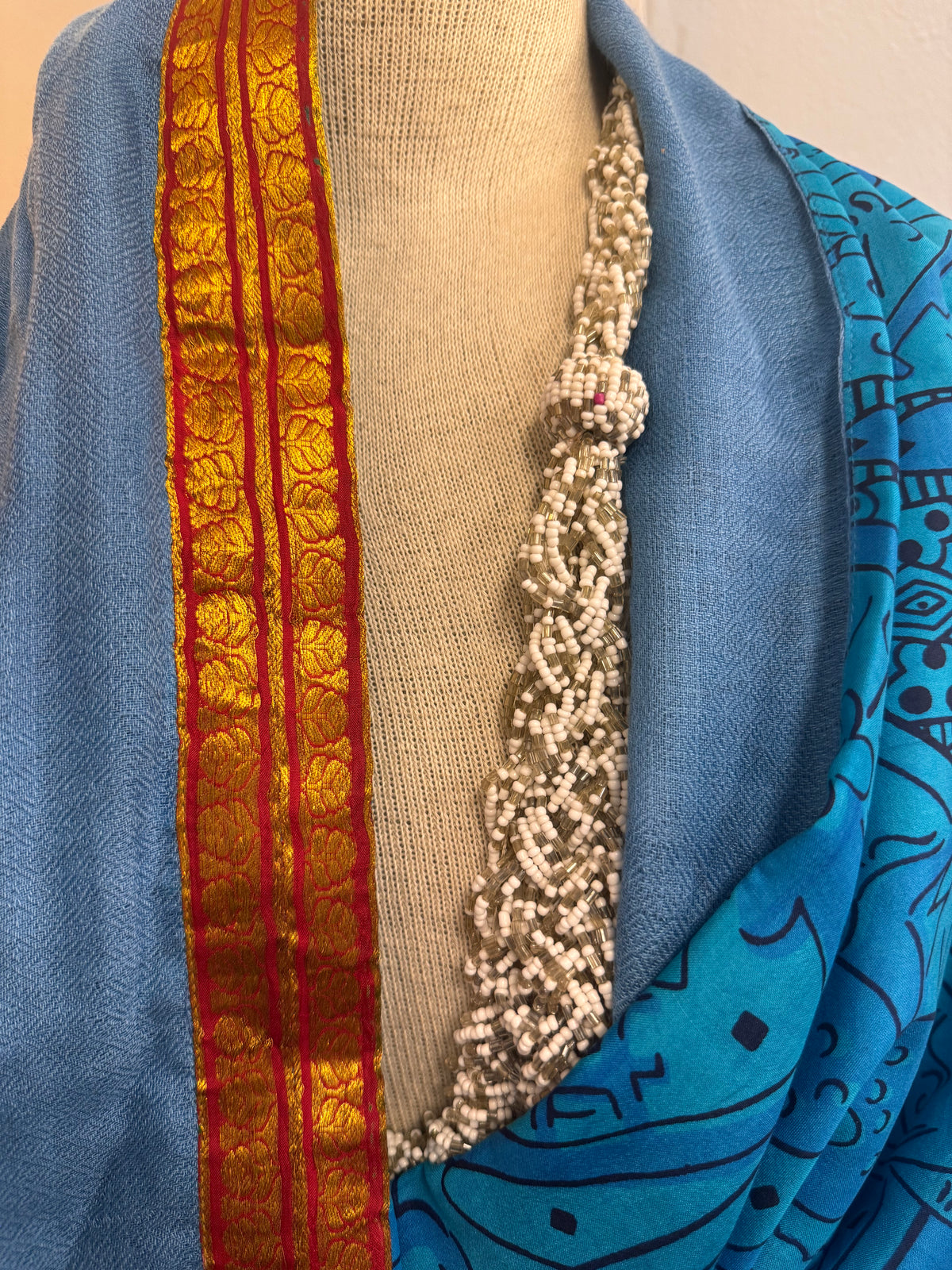 Jiya Upcycled Sari Reversible Shawl