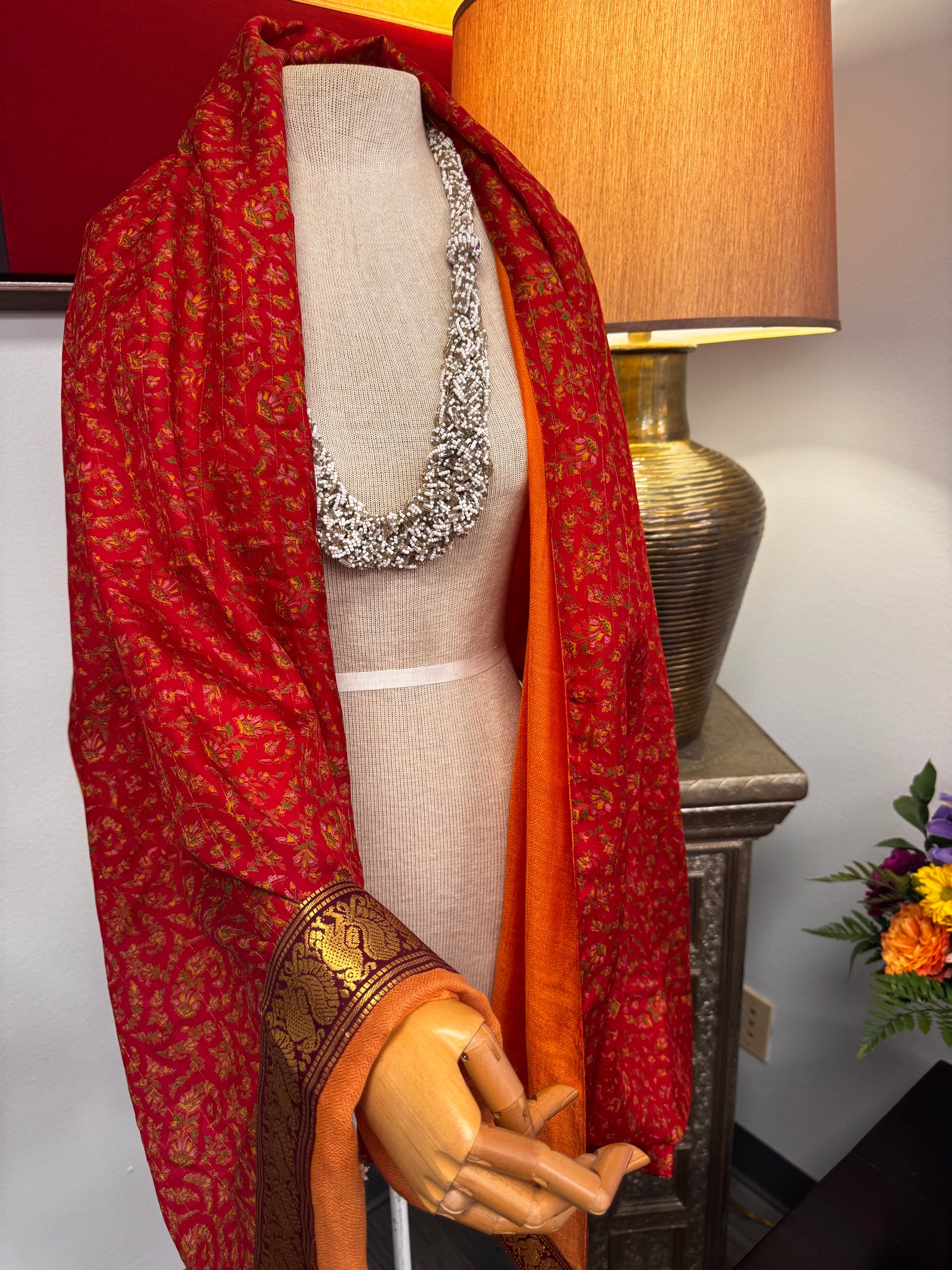 Deepshikha Upcycled Sari Reversible Shawl