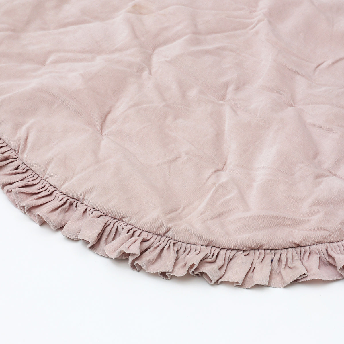 Cotton Soft & Fine Velvet Rounded Playmat with Frill (Lilac)