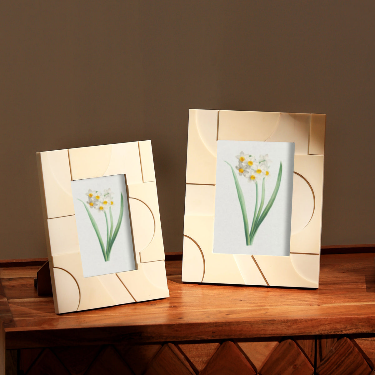 Abstract 3D Cut Photo Frame 5x7" & 4x6" Set Of 2