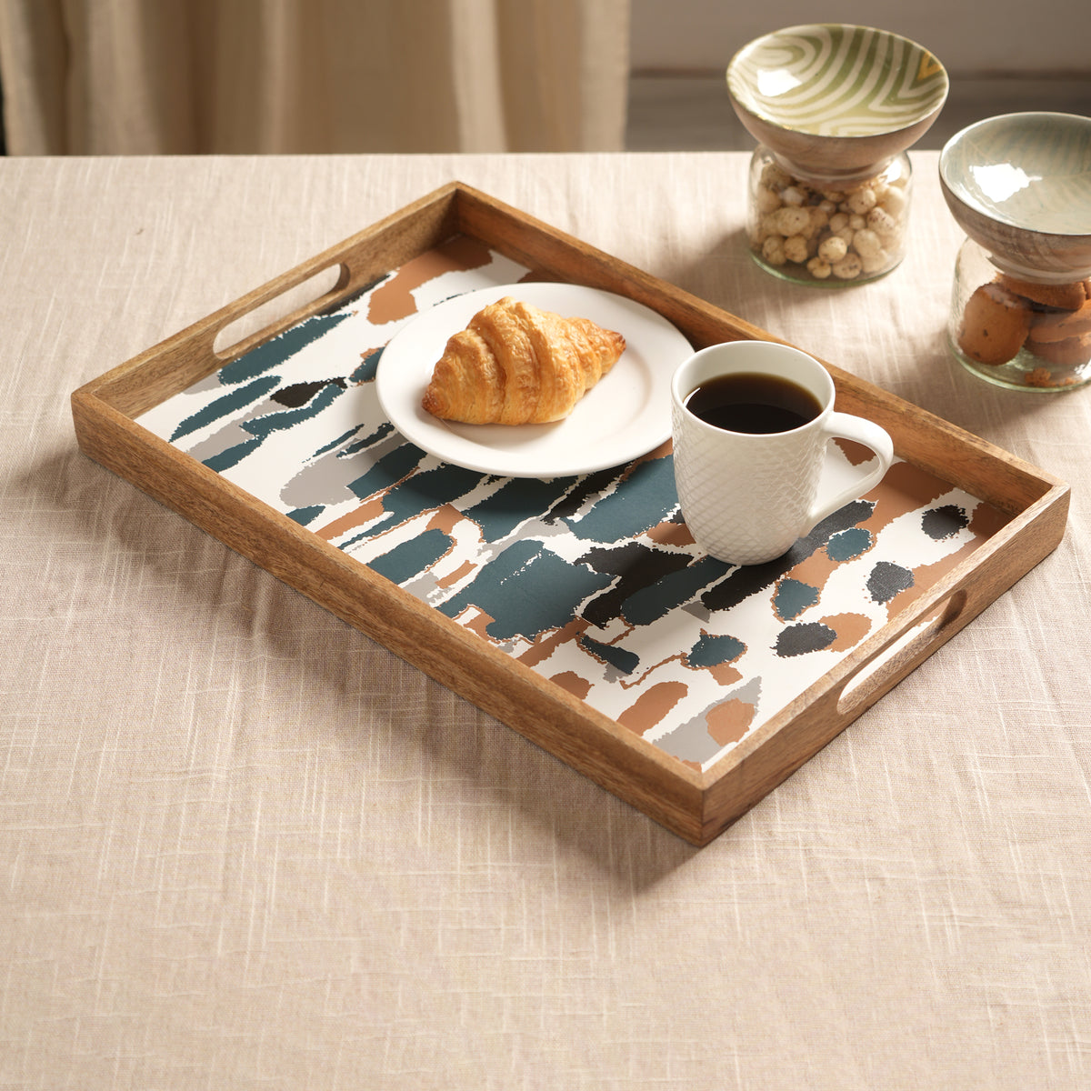 Wooden Abstract Tray