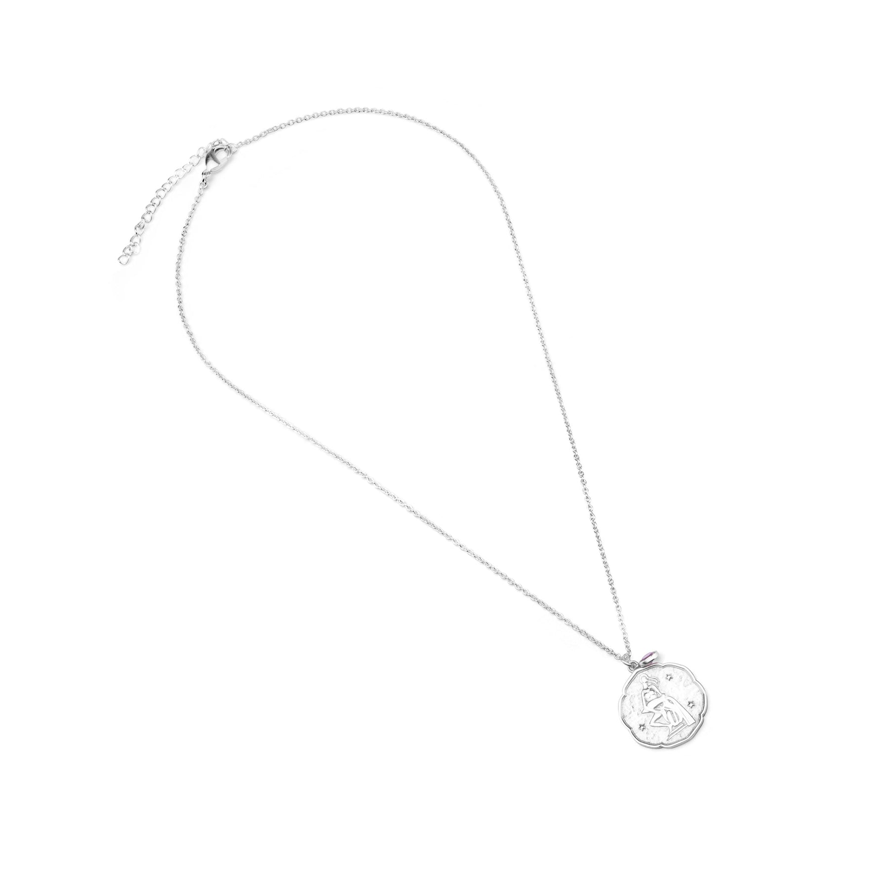 Aquarius Necklace With Birth Stone Charm