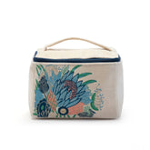 Embroidered Cosmetic Bag-Cream Floral